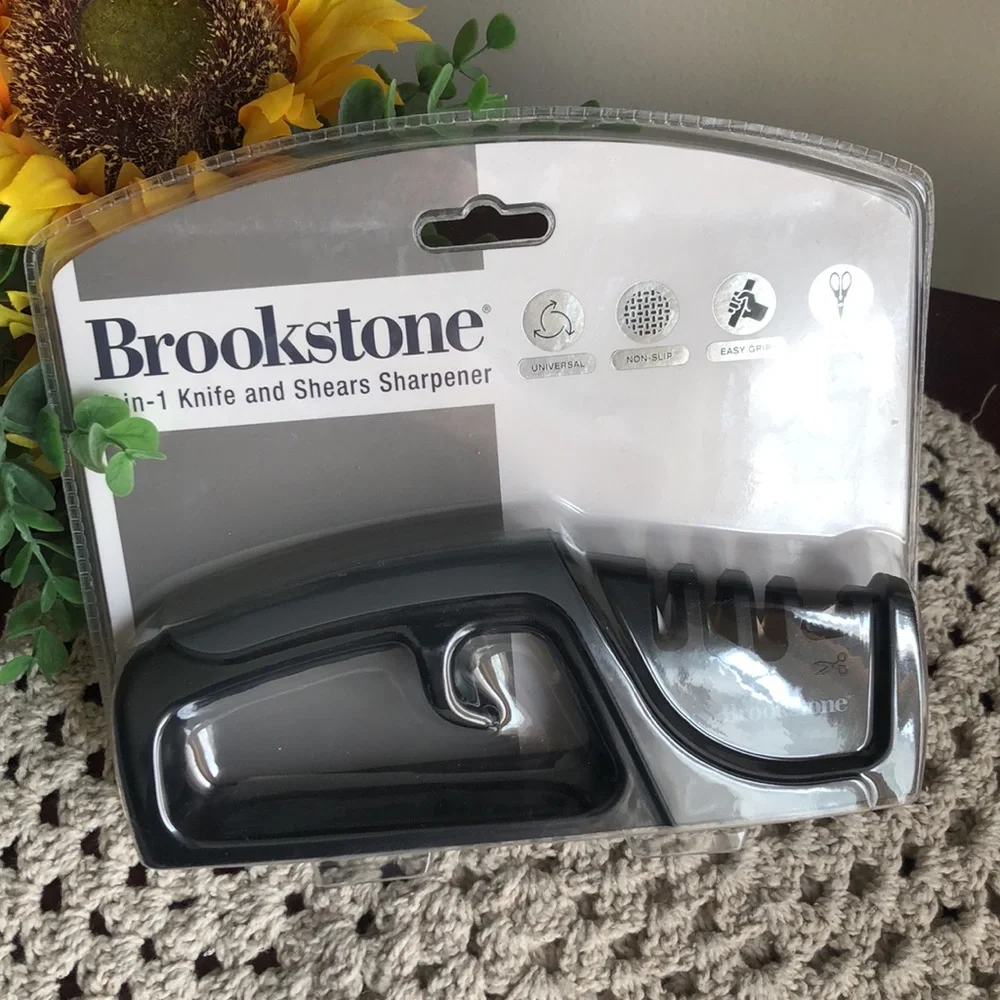 Brookstone Black 2-in-1 Knife & Shears Sharpener